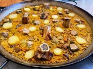 Typical rice paella from Oliva