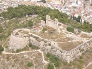 Aerial view of the Castle of Santa Ana in Oliva