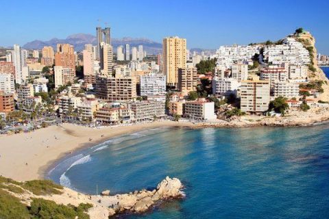 Benidorm from its coast